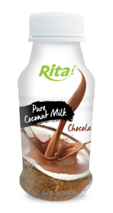 250ml PP bottle Pure Coconut Milk with Chocolate