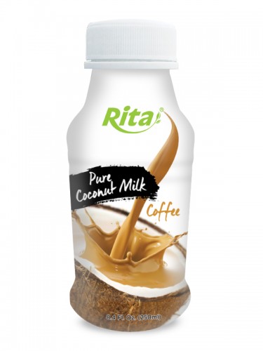 250ml PP bottle Pure Coconut Milk with Coffee