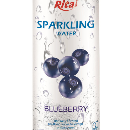 250ml Slim Can Blueberry Flavored Sparkling Water