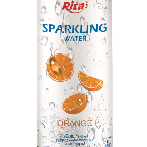 250ml Slim Can Orange Flavored Sparkling Water