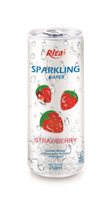 250ml Slim Can Strawberry Flavored Sparkling Water