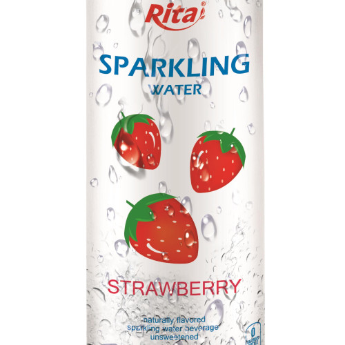 250ml Slim Can Strawberry Flavored Sparkling Water