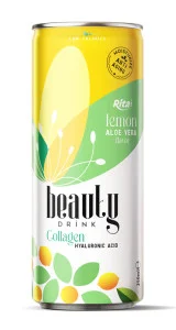 250ml  canned Collagen and hyaluronic acid  drink with lemon aloe vera flavor