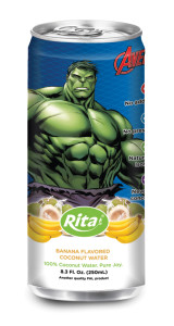 250ml aluminum can Banana Flavored Coconut Water