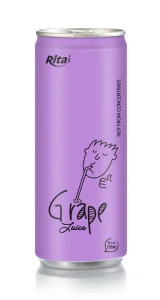 250ml aluminum can Grape Juice