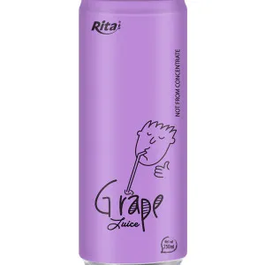 250ml aluminum can Grape Juice
