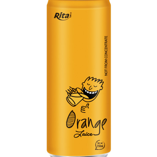 250ml aluminum can Orange Juice