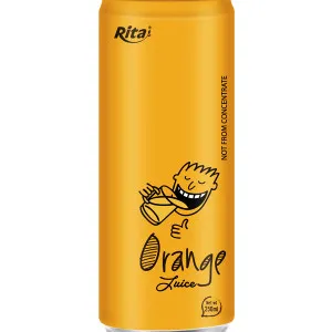 250ml aluminum can Orange Juice