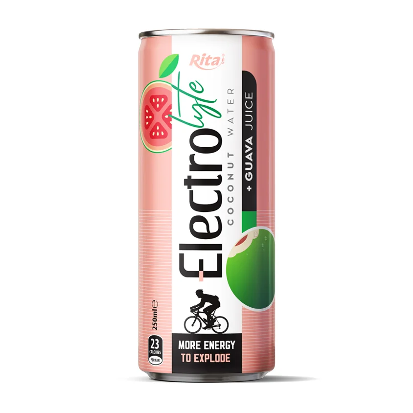 250ml cans Electrolyte Coconut water with guava juice