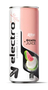 250ml cans more energy  Electrolyte Coconut water guava