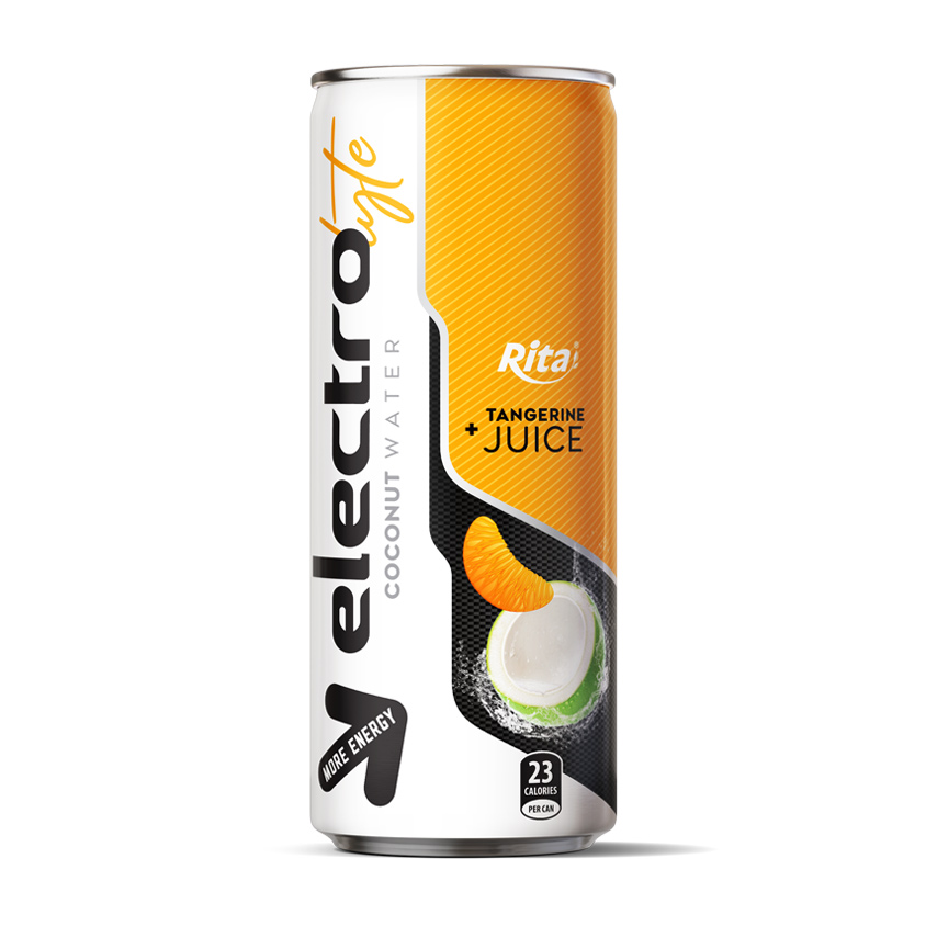 250ml cans more energy  Electrolyte Coconut water tangerine