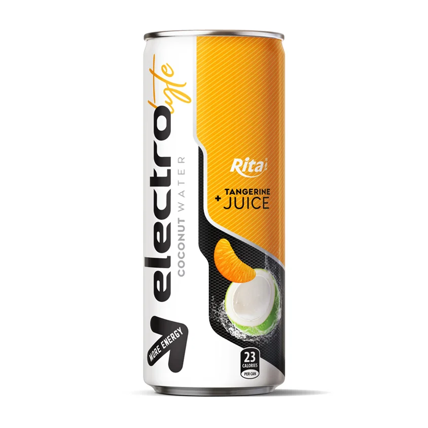 250ml cans more energy  Electrolyte Coconut water tangerine