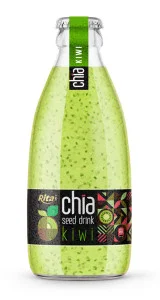 250ml glass bottle Chia seed drink with kiwi flavor RITA brand