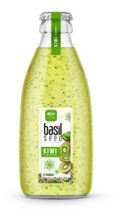 250ml glass bottle kiwi Basil seed drink