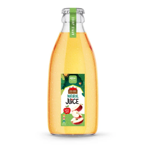 250ml glass bottle natural apple juice