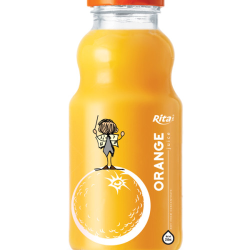 250ml glass bottle orange juice