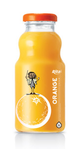 250ml glass bottle orange juice