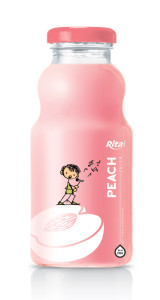 250ml glass bottle peach juice