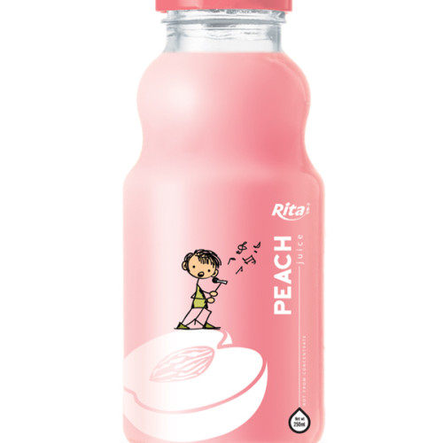 250ml glass bottle peach juice