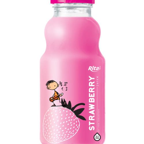 250ml glass bottle strawberry juice