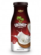 280ml Glass bottle Coconut Milk white label