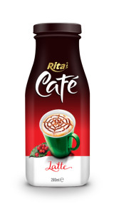 280ml Glass bottle Latte Coffee