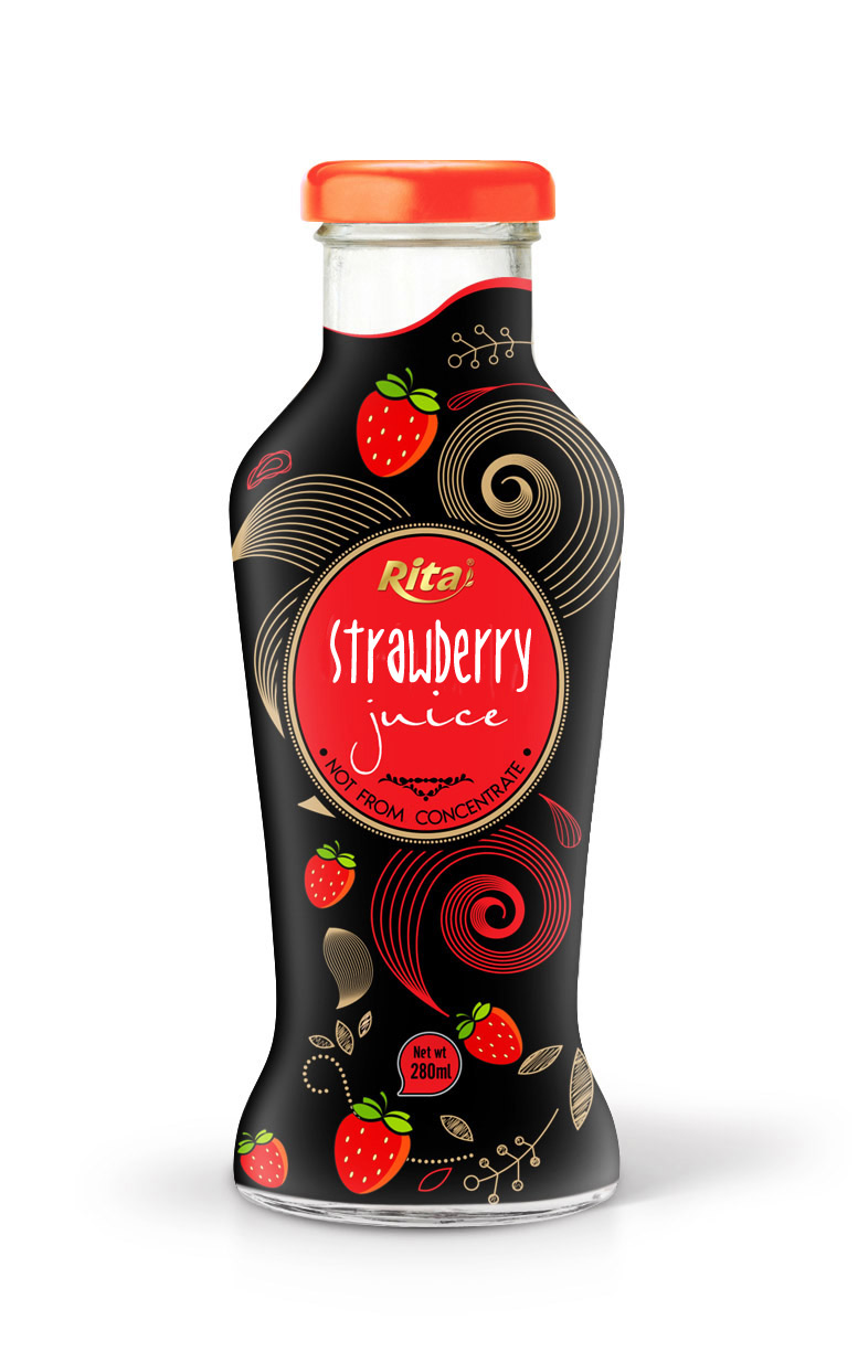 280ml Glass bottle Strawberry Juice