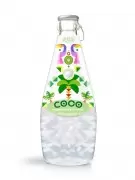 290ml Glass Bottle Kiwi Flavour Sparkling Coconut Water with Pulp