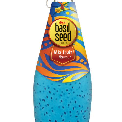 290ml basil seed drink with mix fruit