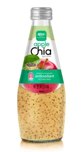 290ml glass bottle Best Chia seed drink with apple diet and antioxidant 