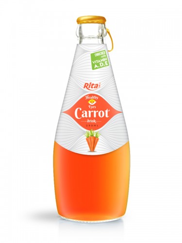 290ml glass bottle  carrot drink