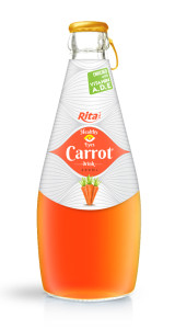 290ml glass bottle  carrot drink