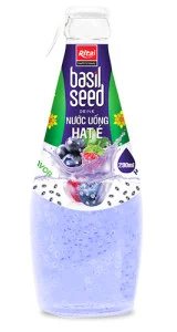290ml glass bottle basil seed blueberry