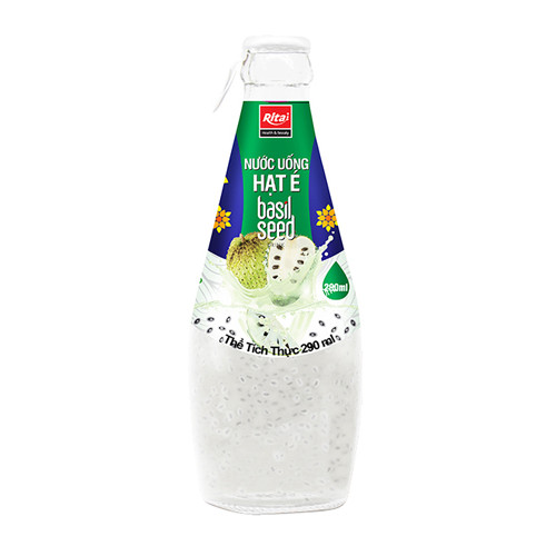 290ml glass bottle basil seed soursop juice
