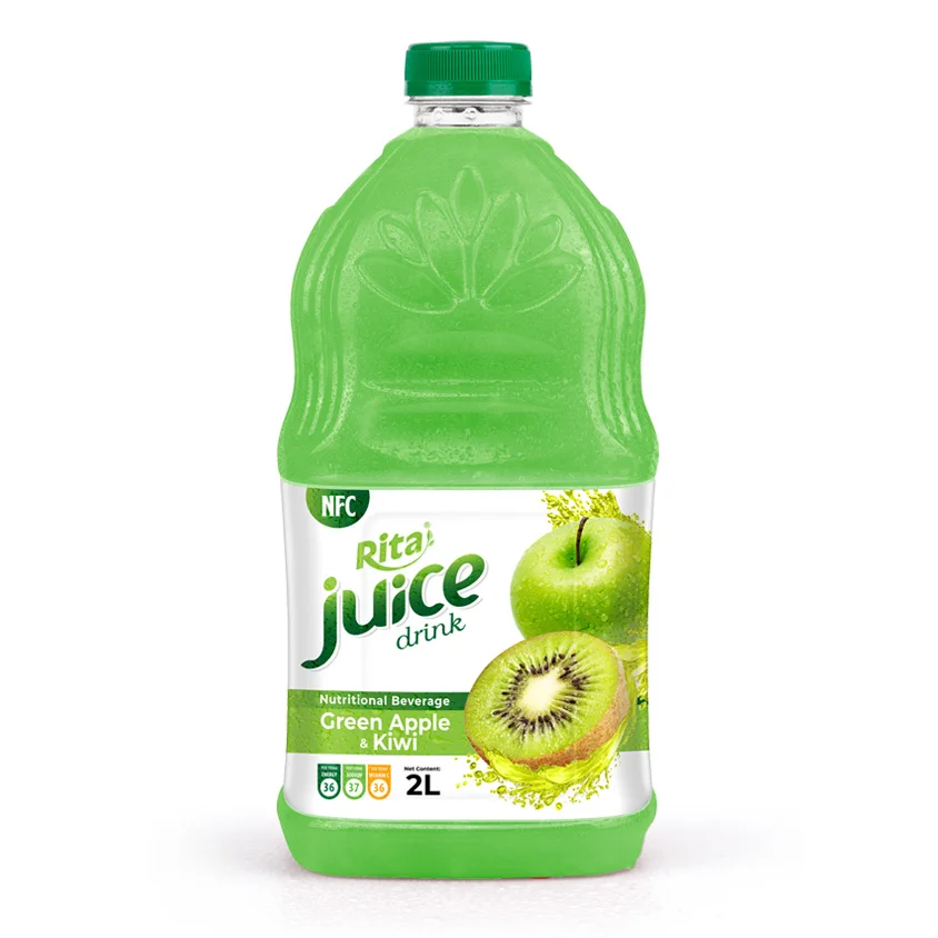 2L PET bottle Nutritional beverage RITA Green apple and kiwi juice drink 1