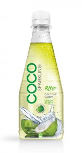 300ml pet Bottle Lemon  Mint flavor Sparking Coconut water