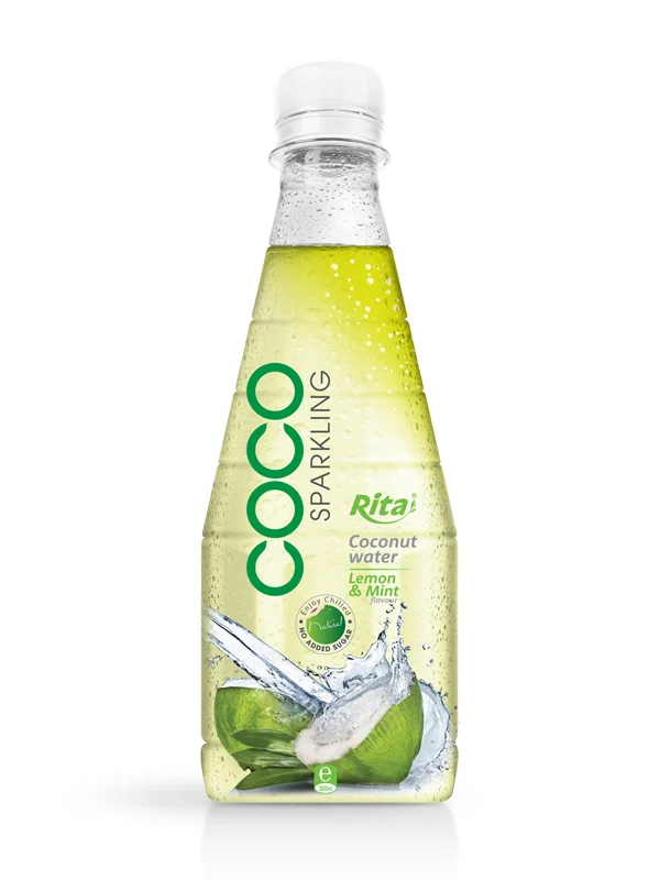 300ml pet Bottle Lemon Mint flavor Sparking Coconut water