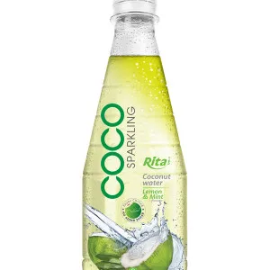 300ml pet Bottle Lemon  Mint flavor Sparking Coconut water
