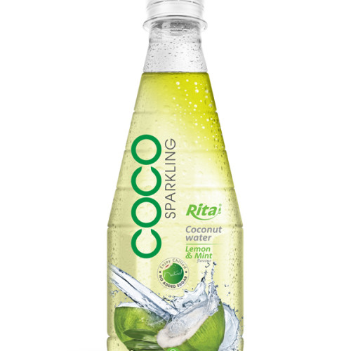 300ml pet Bottle Lemon  Mint flavor Sparking Coconut water