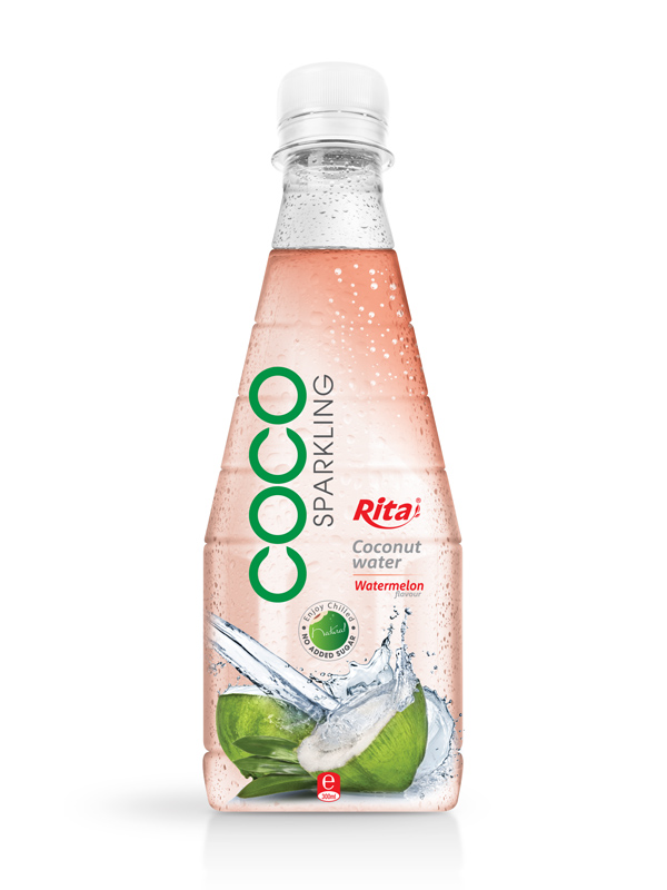 300ml pet Bottle Watermelon flavor Sparking Coconut water