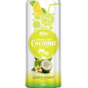 320m Alu Can Lemon & Mint Flavour Sparkling Coconut Water