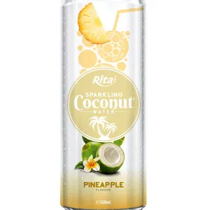 320m Alu Can Pineapple Flavour Sparkling Coconut Water