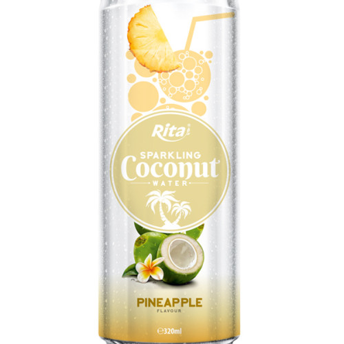 320m Alu Can Pineapple Flavour Sparkling Coconut Water