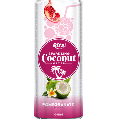 320m Alu Can Pomegrante Flavour Sparkling Coconut Water