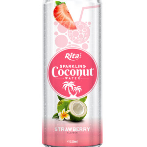 320m Alu Can Strawberry Flavour Sparkling Coconut Water