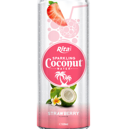 320m Alu Can Strawberry Flavour Sparkling Coconut Water