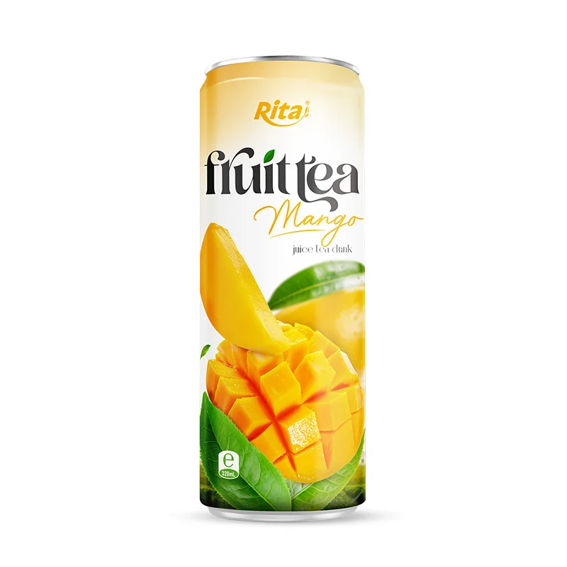 Hot Product 2024 Mango Tea Drink 320ml Sleek Can - RITA Beverage