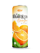 Supplier Wholesale Orange Tea Drink 320ml Sleek Can  