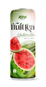 320ml Sleek alu can watermelon juice tea drink healthy with green tea leaves