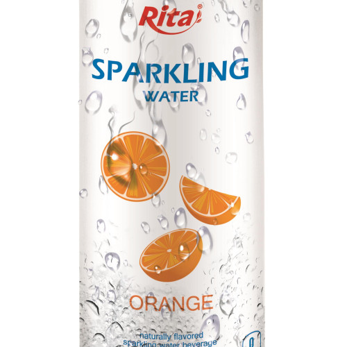 320ml Slim Can Orange Flavored Sparkling Water